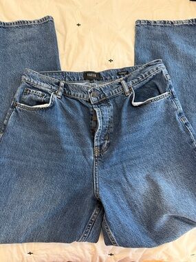 Rails Blue Button-Fly Straight-Leg Jeans